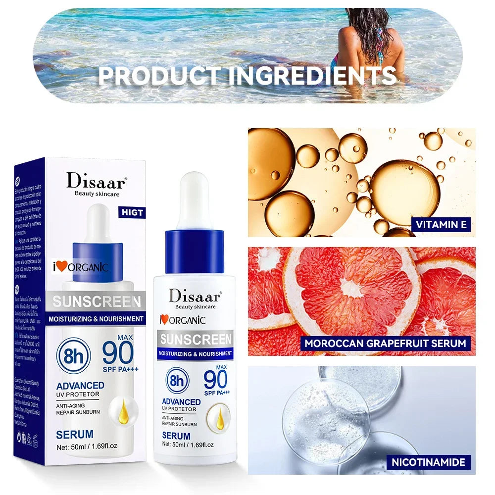 Disaar Spf 90 – Sunscreen Serum – Long-Lasting Uv Protection Essence✨