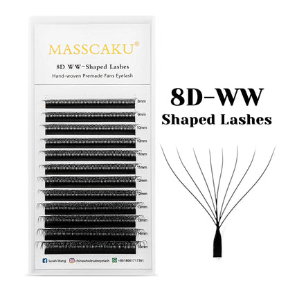 Premium Mink W – Shape Lash Extensions – 3D–6D Volume, 12✨